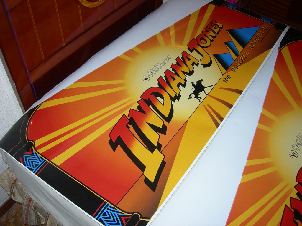"Indiana Jones Pinball Decals" (Williams) impresas en vinilo para el usuario "Drator"